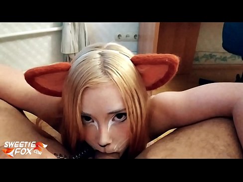 ❤️ कित्सुने तिच्या तोंडात डिक आणि कम गिळले ❤️  आमच्याकडे mr.porngameshub.ru ☑